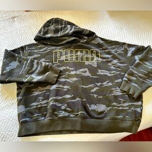 Puma Camo Hoodie - Gold Branded Puma - Size L